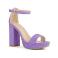 thumbnail image 1 of Perphy Platform Ankle Strap Open Toe Block Heel Sandals for Women Purple 10, 1 of 5