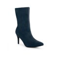thumbnail image 1 of BLISSFUL STEP Pointed Toe Foldable Slip on Stiletto Heels Ankle Boots For Women Royal Blue 8, 1 of 7