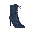 thumbnail image 1 of BLISSFUL STEP Pointed Toe Lace Up Stiletto Heels Ankle Boots for Women, 1 of 6