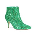 thumbnail image 1 of BLISSFUL STEP Pointed Toe Stiletto Heel Glitter Ankle Boots for Women Shamrock Green 5.5, 1 of 6