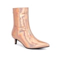 thumbnail image 1 of BLISSFUL STEP Pointed Toe Zipper Kitten Heels Ankle Boots for Women, 1 of 5