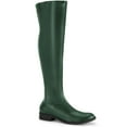 thumbnail image 1 of BLISSFUL STEP Round Toe Low Block Heel Over the Knee High Boots for Women, 1 of 5