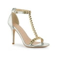 thumbnail image 1 of BLISSFUL STEP T Strap Rhines Ankle Strap Stiletto Heels Sandals for Women, 1 of 6