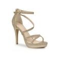 thumbnail image 1 of BLISSFUL STEP Women Glitter Platform Strappy Stiletto Heel Sandals, 1 of 6