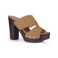 thumbnail image 1 of BLISSFUL STEP Women's Platform High Block Heel Slides Sandals, 1 of 6