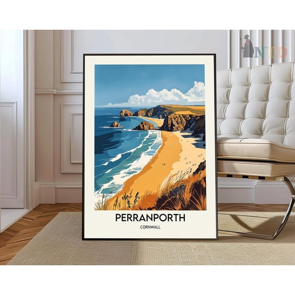 Perranporth Cornwall England Poster Unframed Paper Print