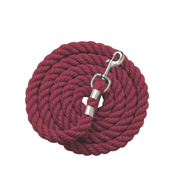 Perri's 1/2" Cotton Lead (One Size, Burgundy)