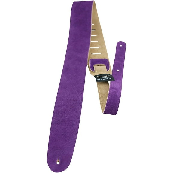Perri’s Leathers Ltd. - Guitar Strap - Purple Suede - Adjustable - for Acoustic/Bass/Electric Guitar - Made in Canada (P25S-206)…