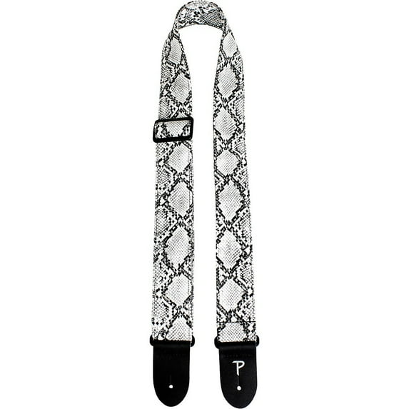 Perri's 2" Faux Snake Guitar Strap White and Black 2 in.