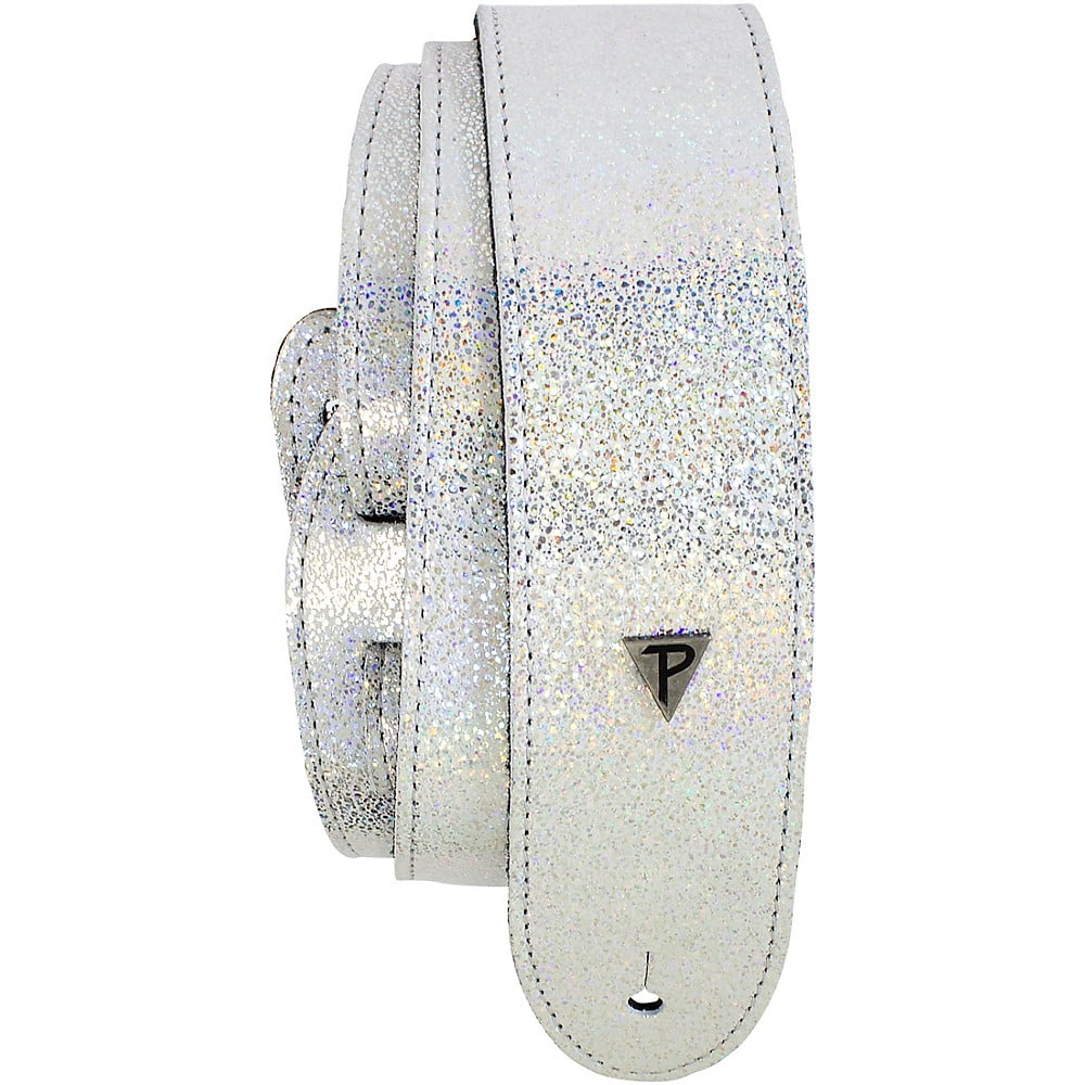 Perri's 2" Leather Guitar Strap Holographic Pearl