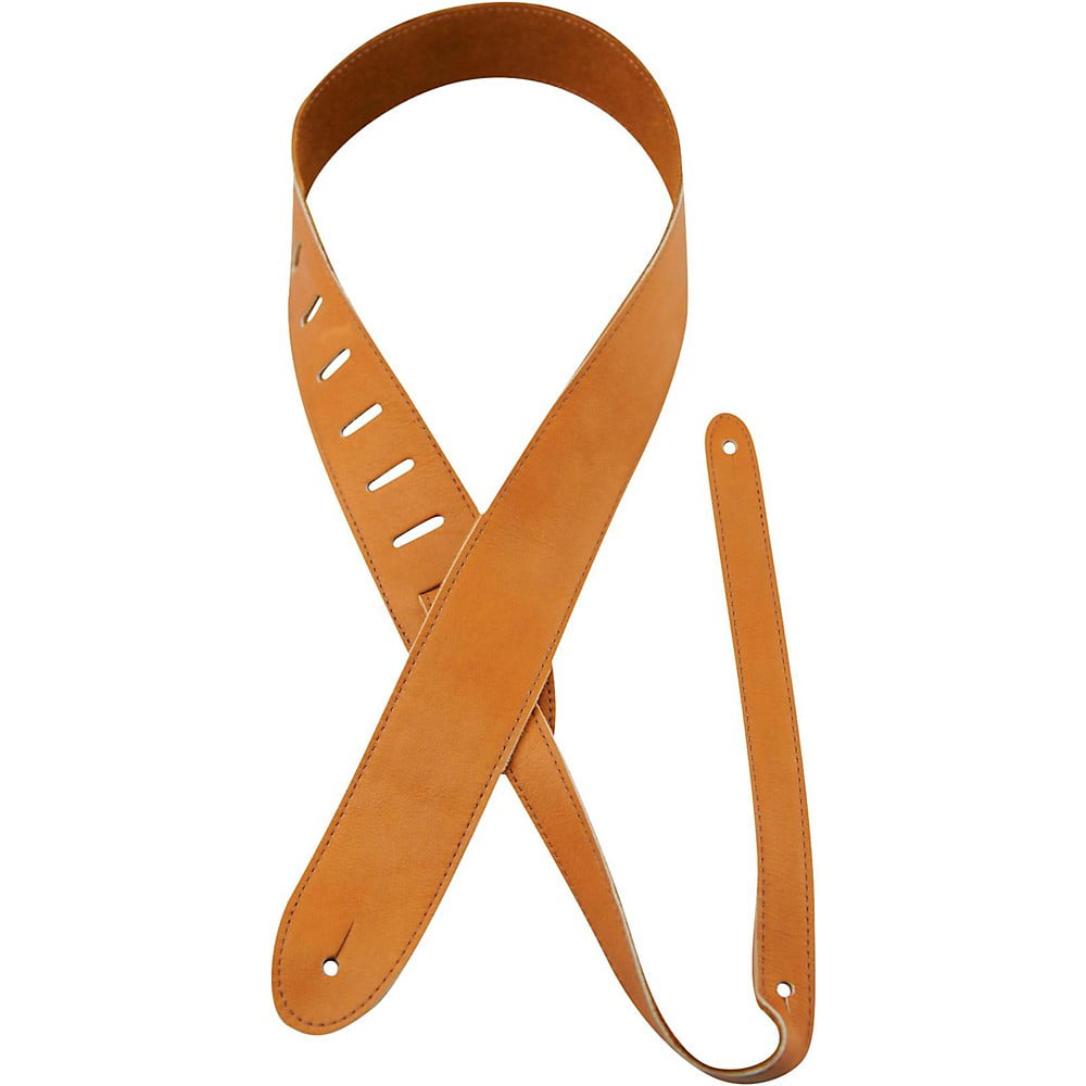 Perri's 2" Soft Italian Leather Guitar Strap Camel 2 in.