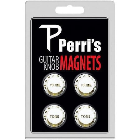 Perri's 4 Guitar Knob Fridge Magnets, White