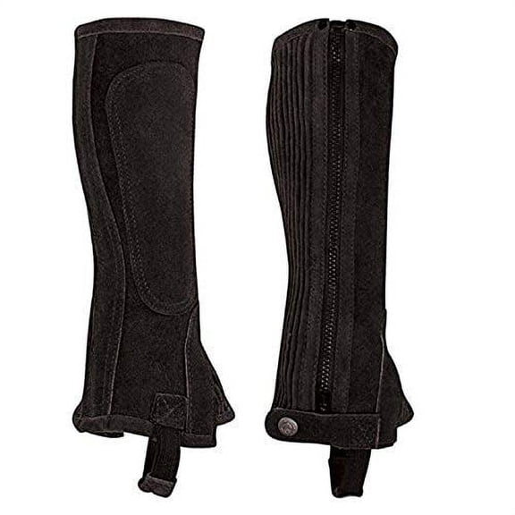 Perri's Adult Zipper Half Chaps (Black, XS, Tall)