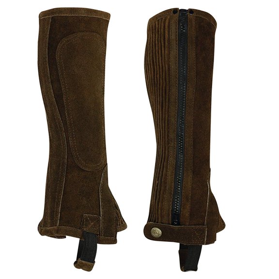 Perri's Adult Zipper Half Chaps (XXL, Brown, Regular)