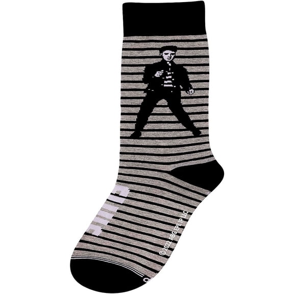 Perri's Elvis Jailhouse Rock Crew Socks Black/White/Grey