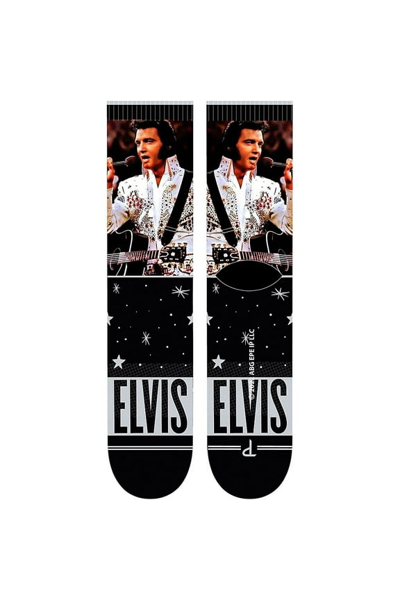 Elvis Crew Socks Black
