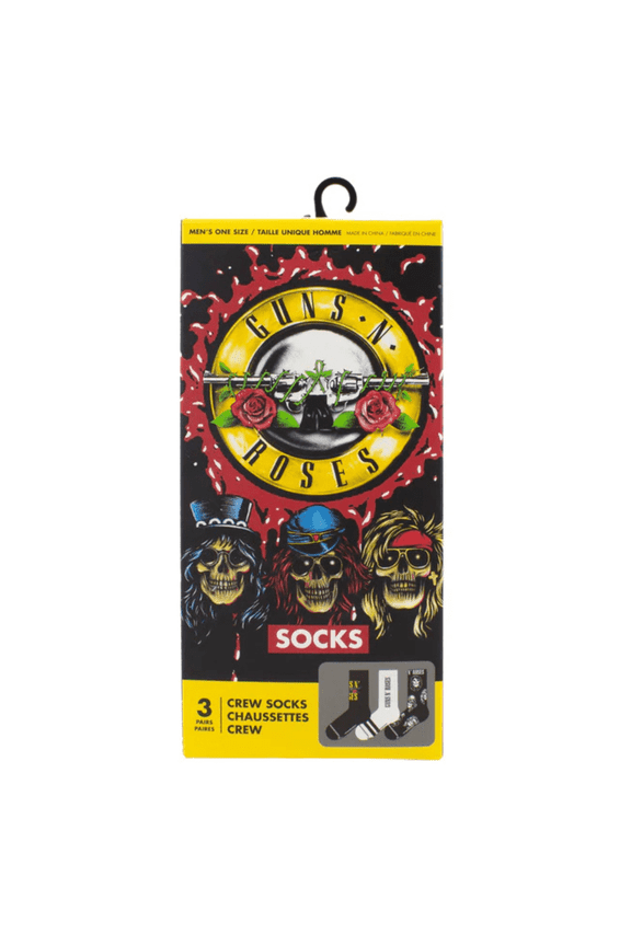 Guns N Roses 3-Pair Crew Sock Gift Box Set