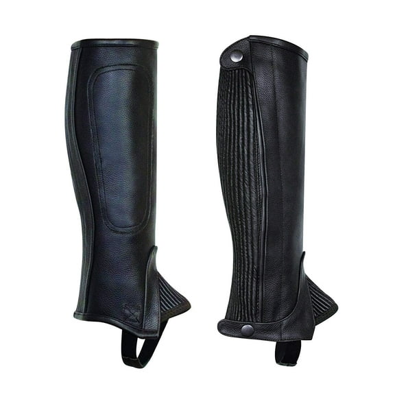 Perri's Professional Adult Half Chaps (Black, XXL, Regular)