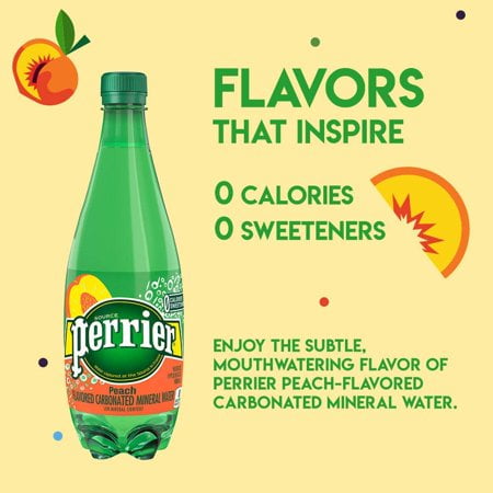 Perrier Carbonated Mineral Water, Assorted Flavors, 16.9 fl. oz. Plastic Bottles (24 Pack)