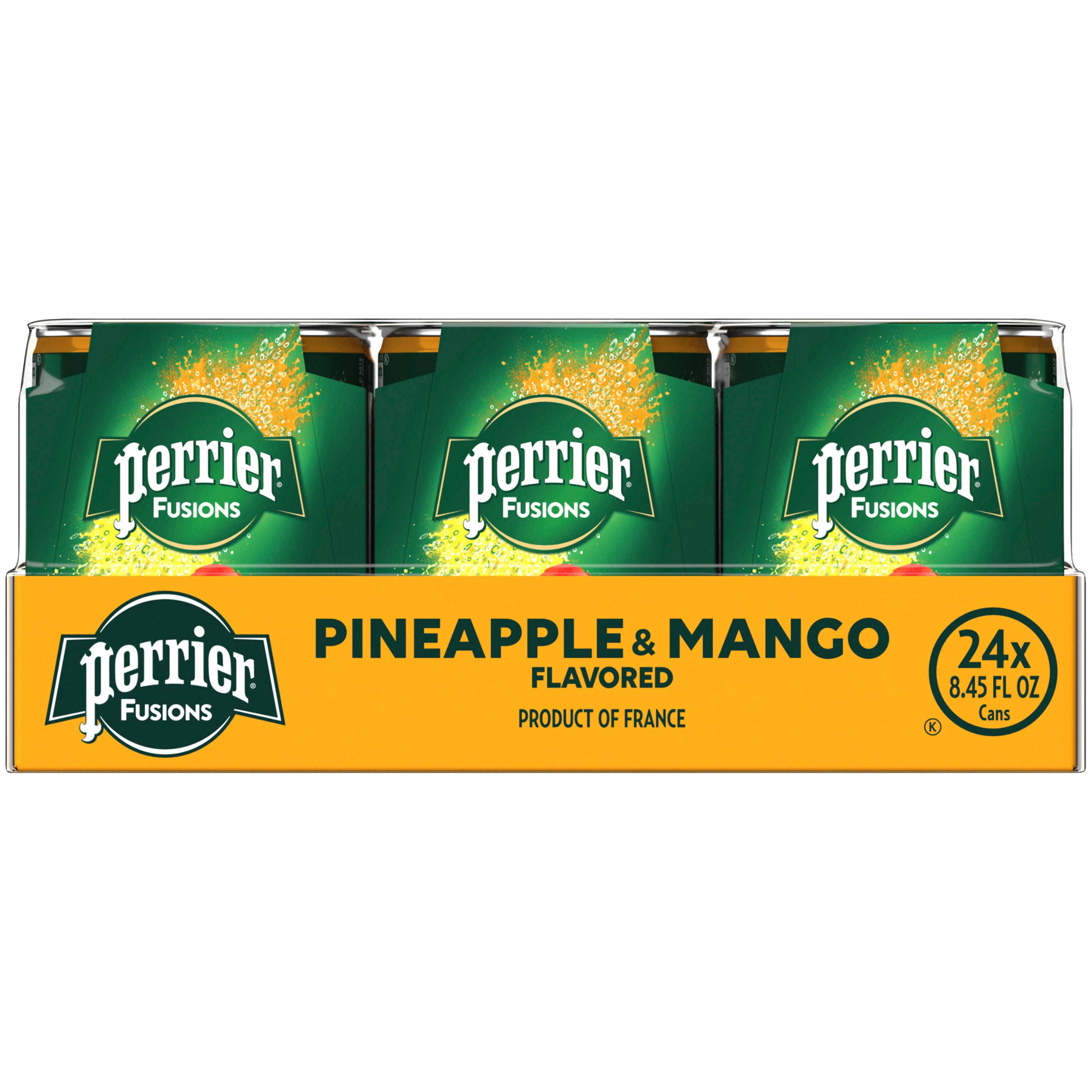 Perrier Fusions, Pineapple and Mango Flavor, 202.8 fl oz, 24 Packs Cans