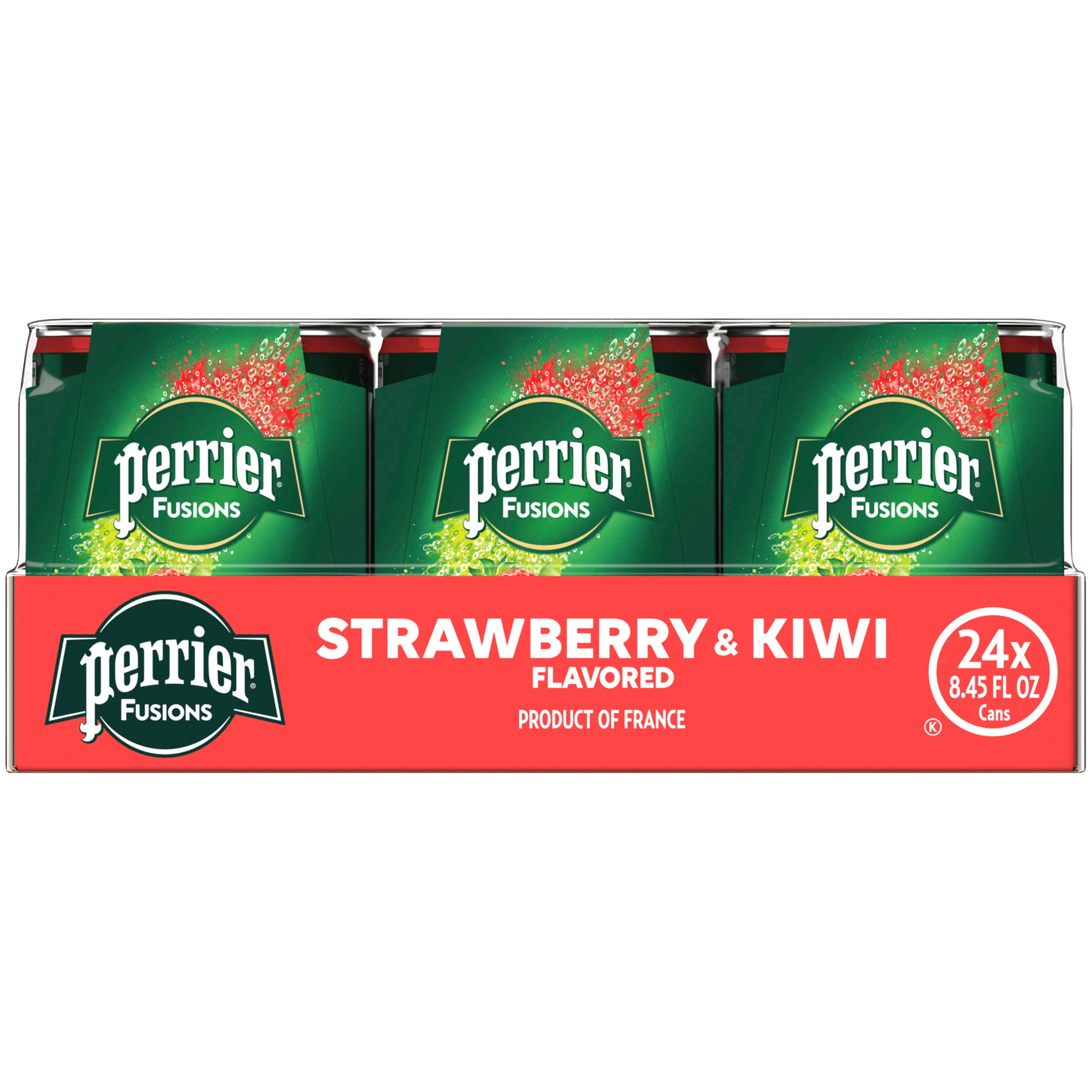 Perrier Fusions, Strawberry and Kiwi Flavor, 202.8 fl oz, 24 Pack Cans