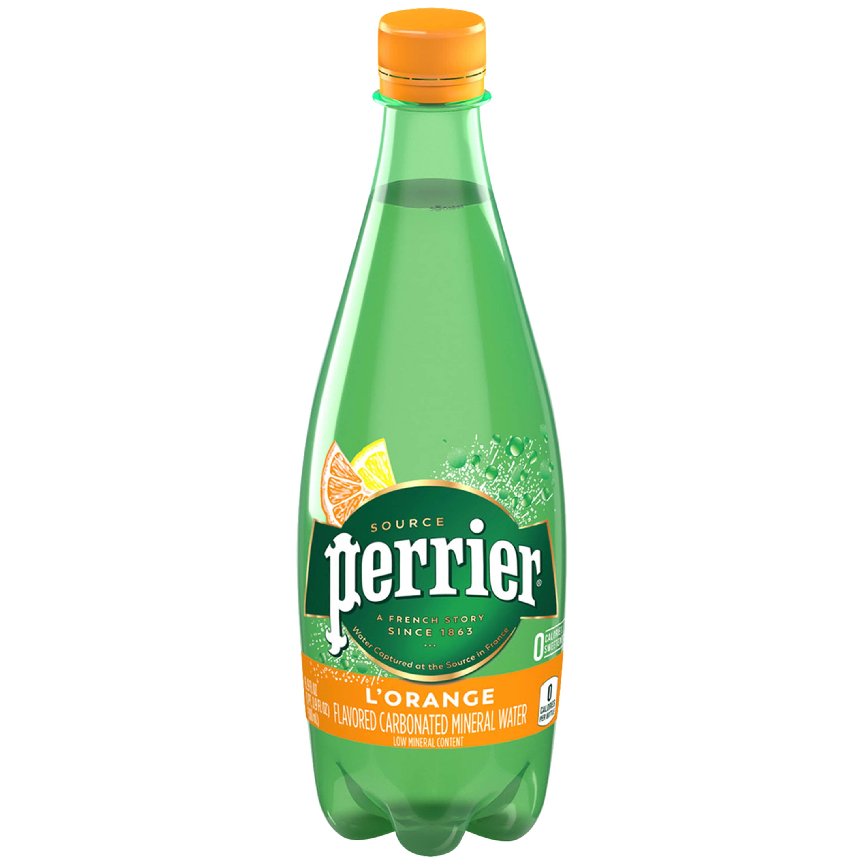Perrier L'Orange Flavored Sparkling Water, 16.9 FL OZ Plastic Water Bottle 16.9 fl oz.