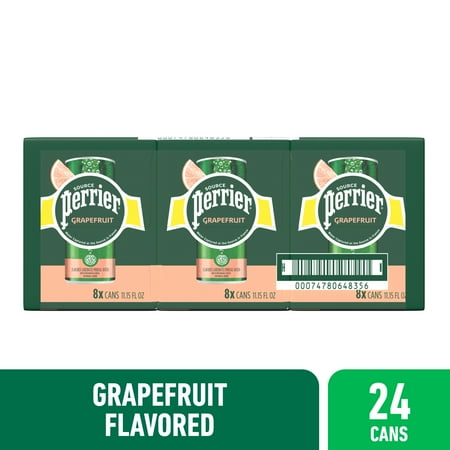 Perrier Pink Grapefruit Flavored Sparkling Water Cans (24 Count) 267.6 fl oz