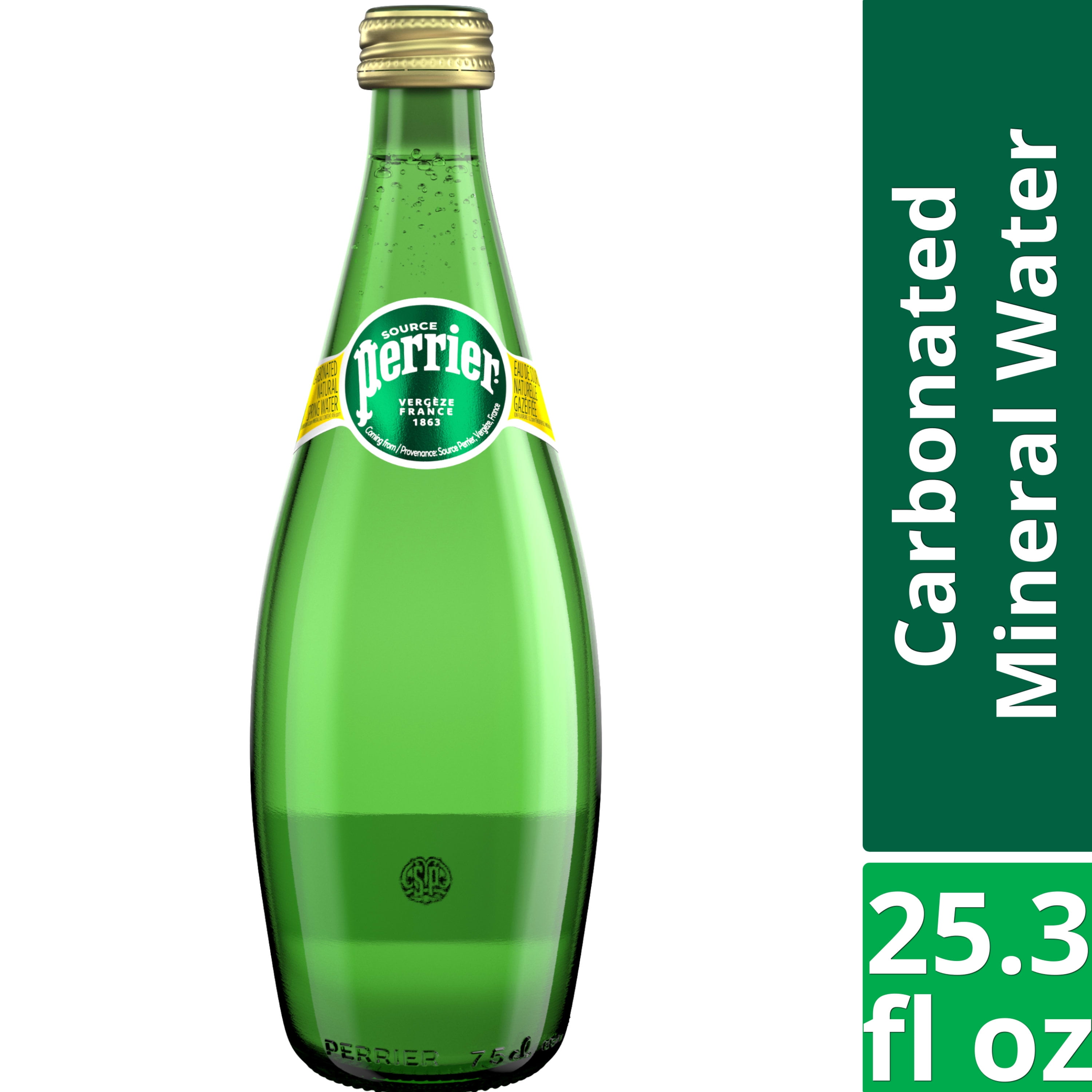 Perrier Sparkling Water Glass Bottle 25.3 fl oz
