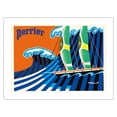 thumbnail image 1 of Perrier - The Sailboat - Hokusai The Great Wave - Vintage Advertising Poster by Bernard Villemot c.1981 - Bamboo Fine Art 290gsm Paper Print (Unframed) 18x24in, 1 of 4