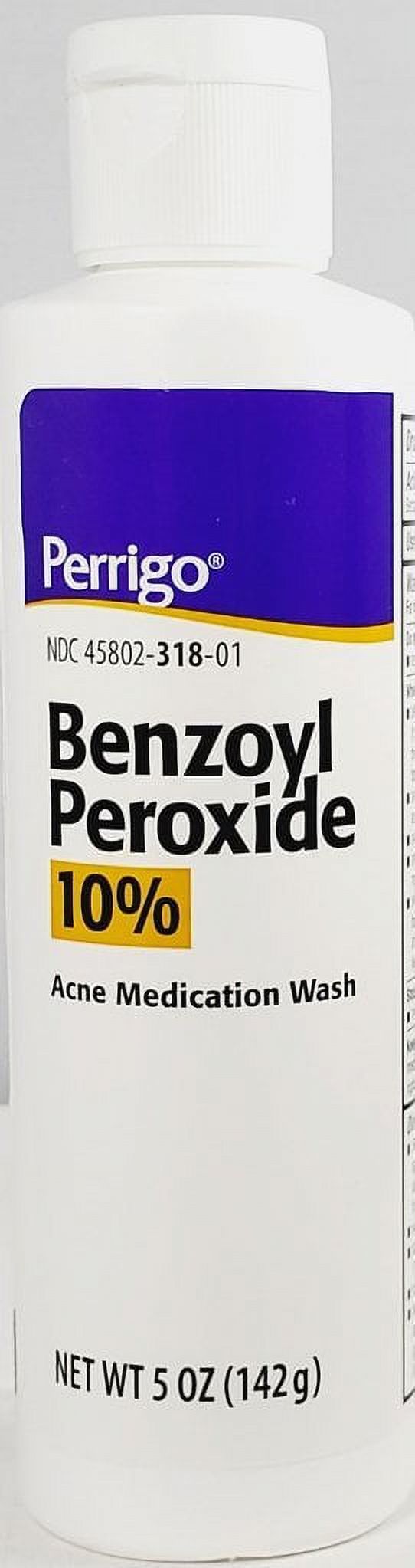 Perrigo Benzoyl Peroxide 10% Acne Treatment Medication Face Wash, 5 oz - image 1 of 5