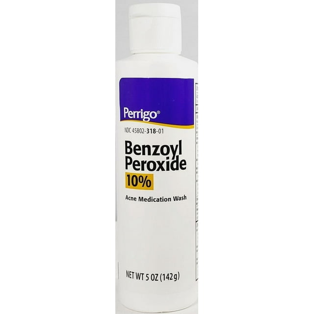 Perrigo Benzoyl Peroxide 10% Acne Treatment Medication Face Wash, 5 oz
