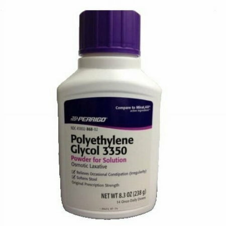 2-Pack Perrigo Polyethylene Glycol Powder Solution Osmotic Laxative 8.3 oz each
