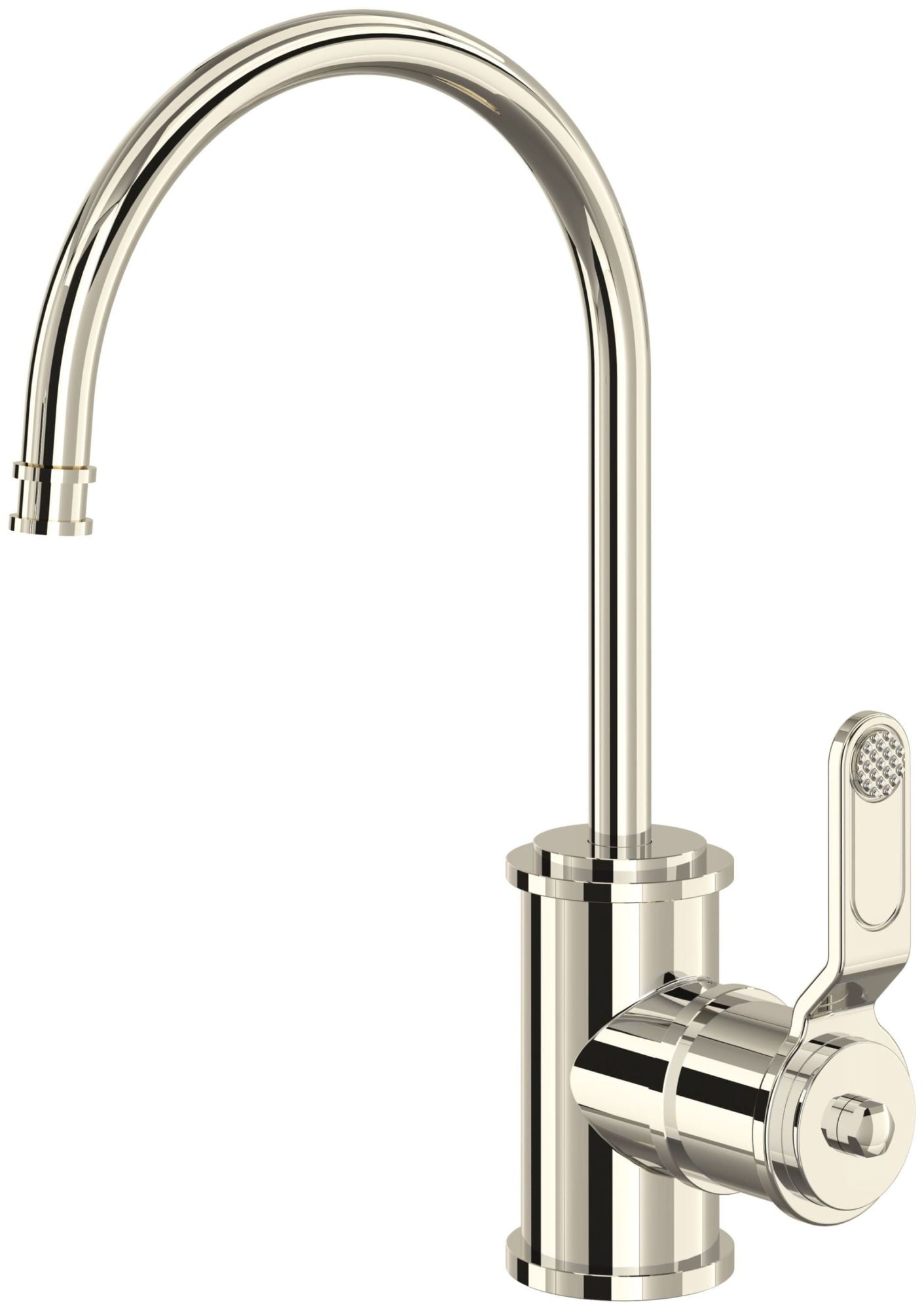 Polished Nickel Brass Single Handle Kitchen Faucet