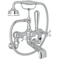 thumbnail image 1 of Perrin And Rowe U.3007X/1 Georgian Era Wall Mounted Clawfoot Tub Filler - Chrome, 1 of 7
