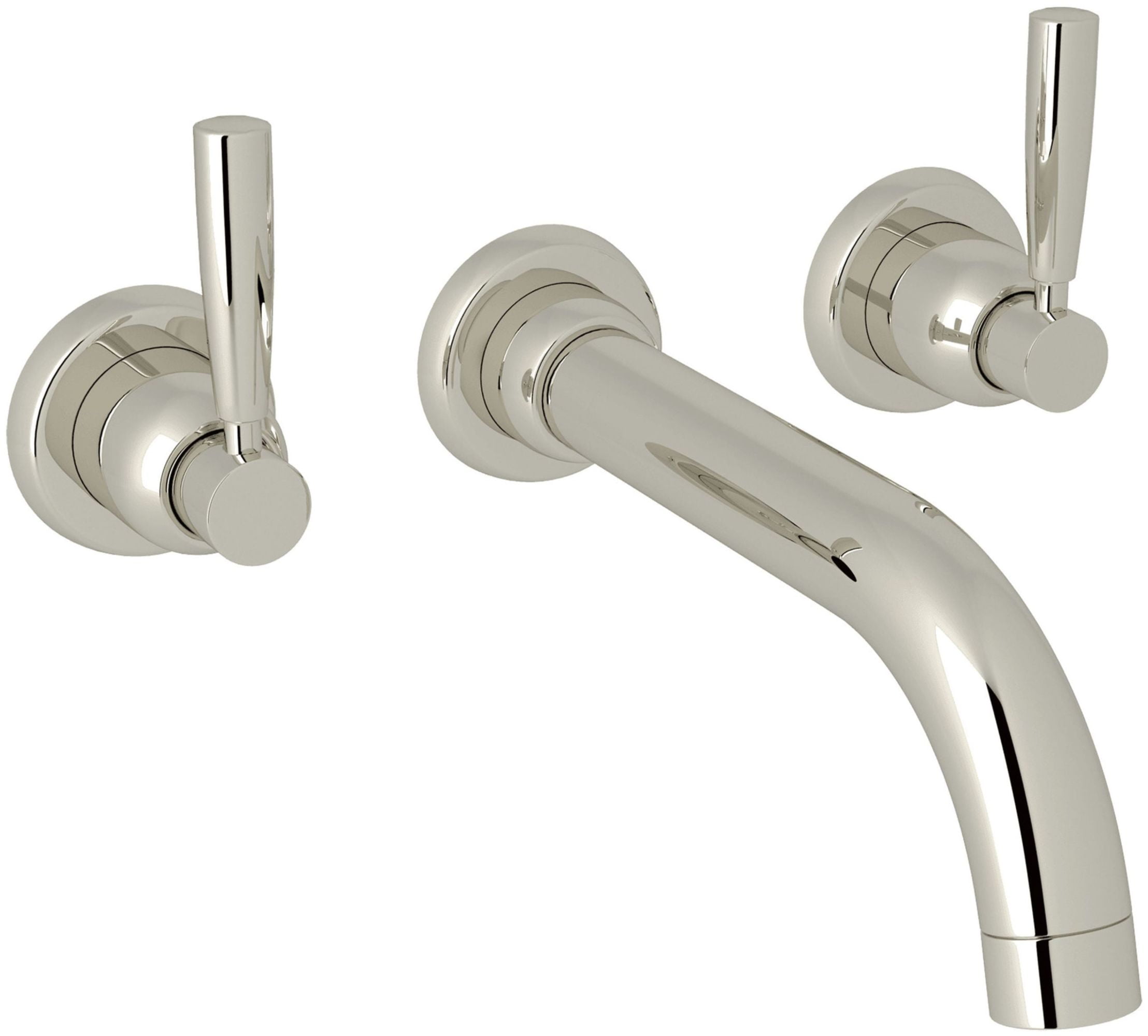 Classic Elegance Polished Nickel Wall-Mounted Tub Filler