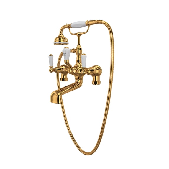 Perrin And Rowe U.3540L Edwardian Wall / Deck / Floor Mounted Clawfoot Tub Filler - Gold