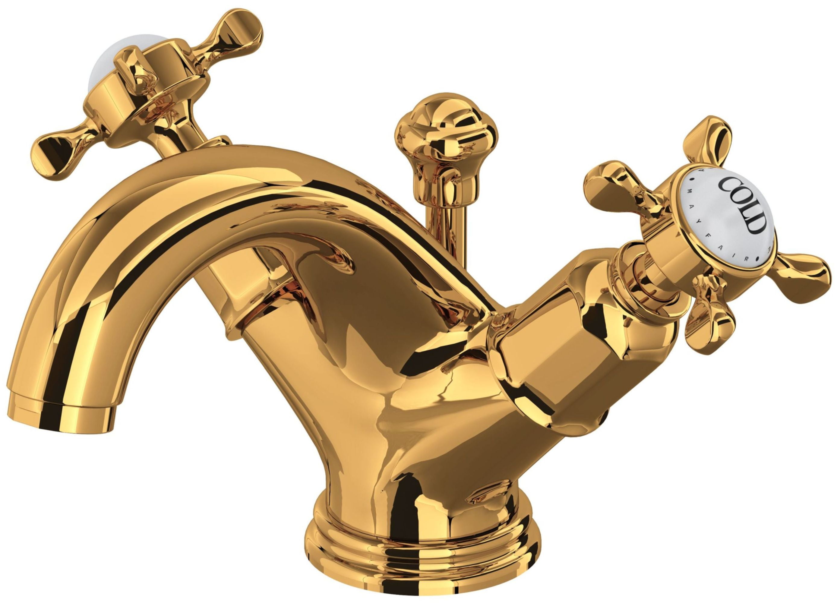 Polished Nickel Traditional Dual Handle Lavatory Faucet
