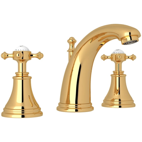 Perrin And Rowe U.3713X-2 Georgian Era 1.2 GPM Widespread Bathroom Faucet - Gold