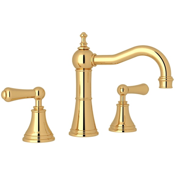 Perrin And Rowe U.3723Ls-2 Georgian Era 1.2 GPM Widespread Bathroom Faucet - Gold