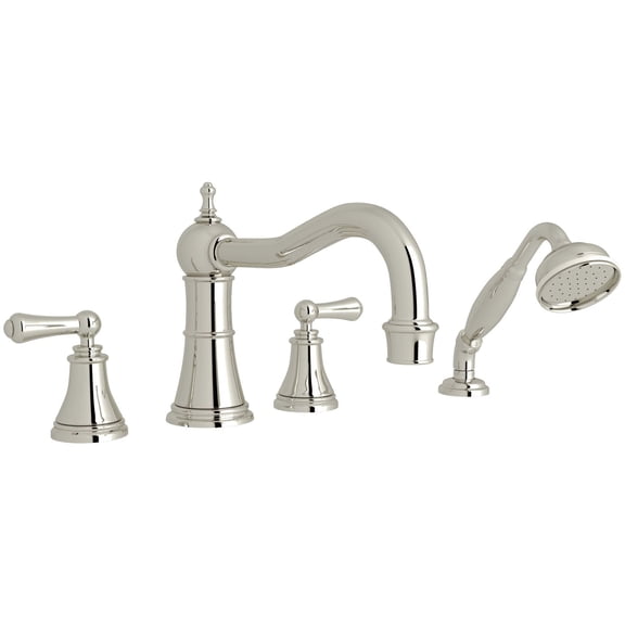 Perrin And Rowe U.3747Ls Georgian Era Deck Mounted Roman Tub Filler - Nickel