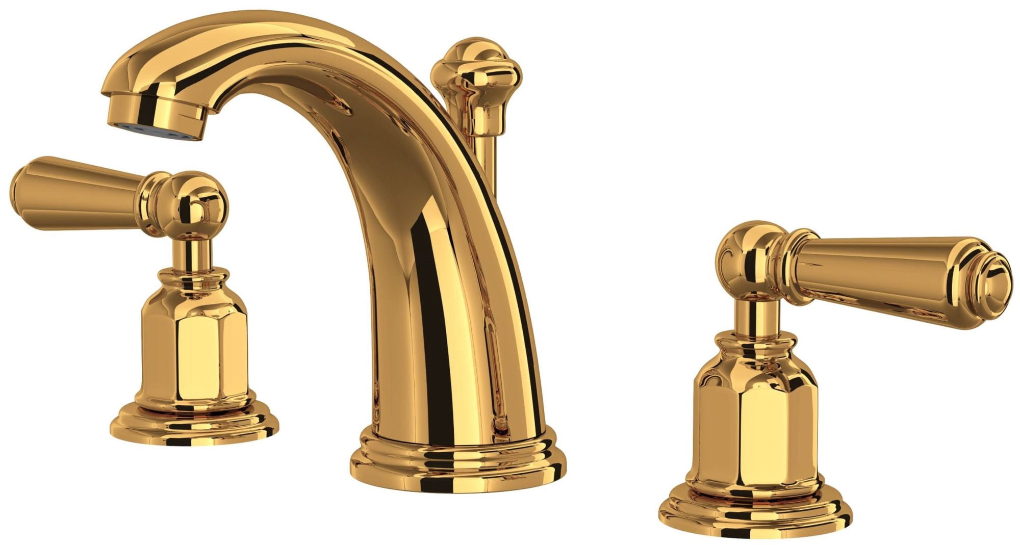 Perrin And Rowe U.3760L-2 Edwardian 1.2 GPM Widespread Bathroom Faucet - Gold