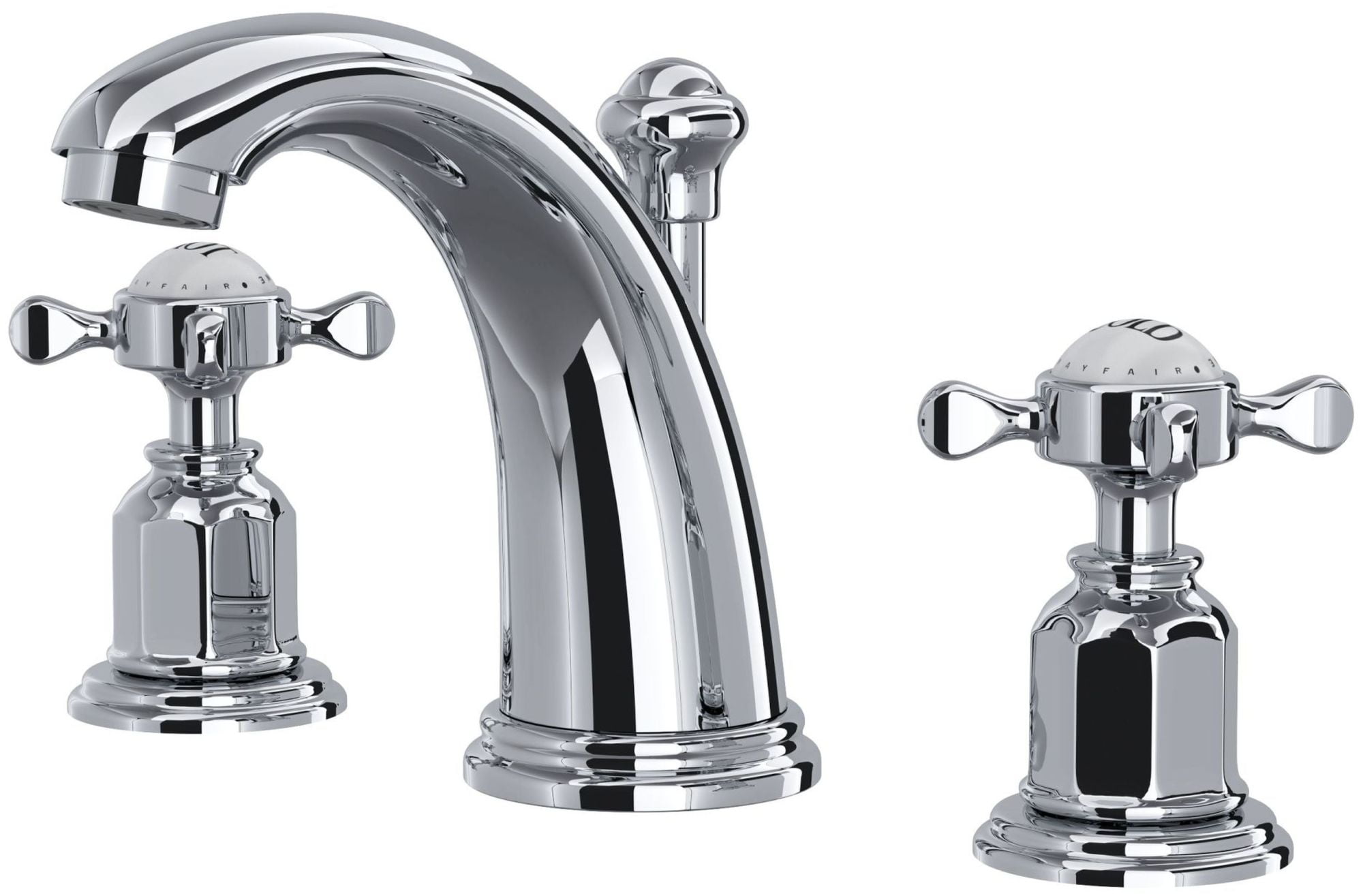 Edwardian Classic 16" Polished Chrome Brass Widespread Faucet