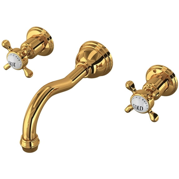 Perrin And Rowe U.3791X/To-2 Edwardian 1.2 GPM Wall Mounted Widespread Bathroom Faucet -