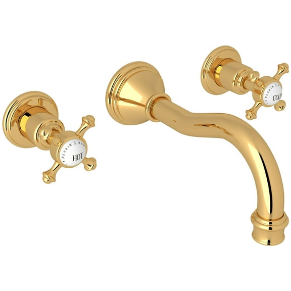 Perrin And Rowe U.3794X/To-2 Georgian Era 1.2 GPM Wall Mounted Bathroom Faucet - Brass