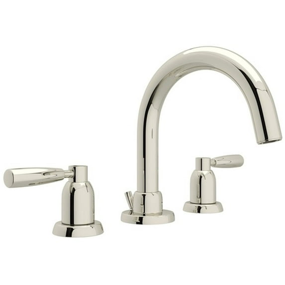Perrin And Rowe U.3955Ls-2 Holborn 1.2 GPM Widespread Bathroom Faucet - Nickel