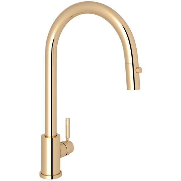 Perrin And Rowe U.4044-2 Holborn 1.75 GPM Single Hole Pull Down Kitchen Faucet - Gold
