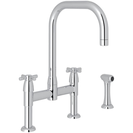 Perrin And Rowe U.4278X-2 Holborn 1.5 GPM Widespread Bridge Kitchen Faucet - Chrome