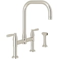 thumbnail image 1 of Perrin And Rowe U.4279Ls-2 Holborn 1.5 GPM Widespread Bridge Kitchen Faucet - Nickel, 1 of 5