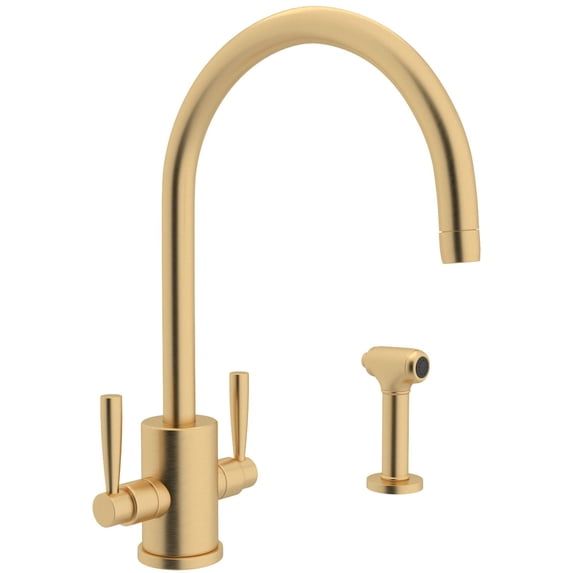 Perrin And Rowe U.4312Ls-2 Holborn 1.8 GPM Single Hole Kitchen Faucet - Satin English Gold