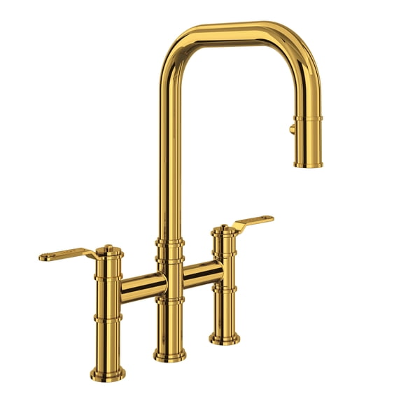 Perrin And Rowe U.4551Ht-2 Armstrong 1.8 GPM Widespread Bridge Pull Down Kitchen Faucet -